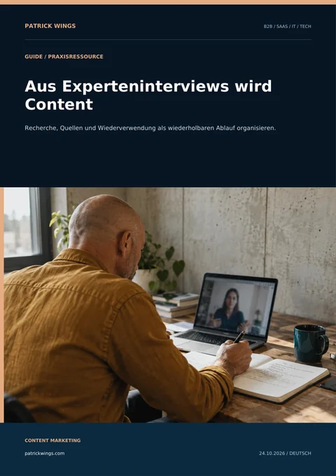 Buchcover: Aus Experteninterviews wird Content
