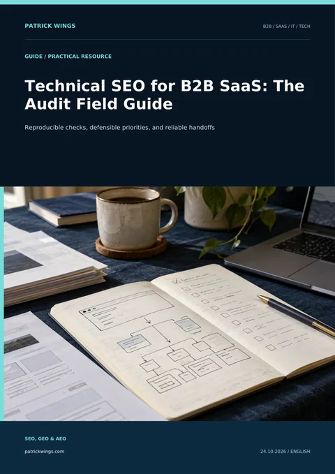 Technical SEO for B2B SaaS: The Audit Field Guide Book cover: Technical SEO for B2B SaaS: The Audit Field Guide