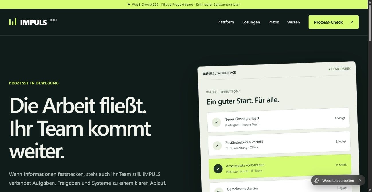 Vorschau der fiktiven Demo IMPULS