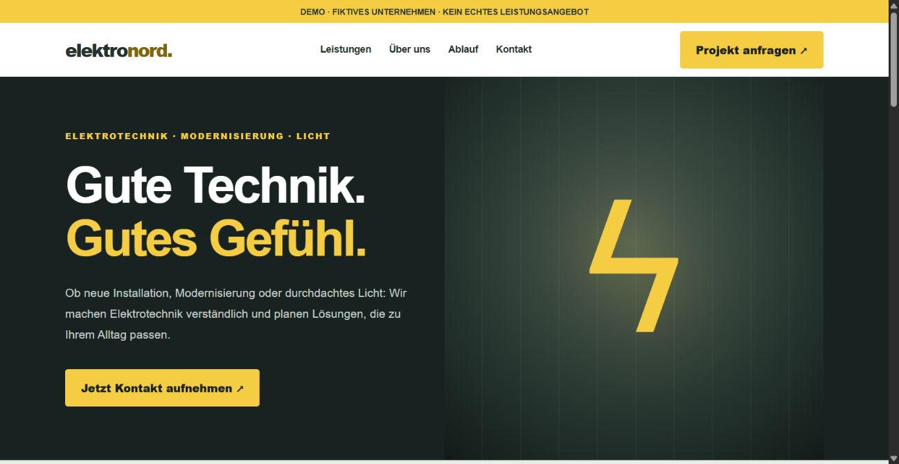 Vorschau der fiktiven Demo Elektro Nord